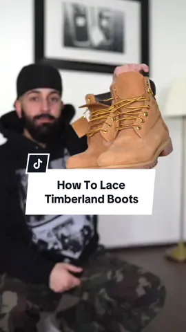 How To Lace Timberland Boots 🔥 #lacingtutorial #timberlandboots #streetwear #FashionTikTok #mensfashion 