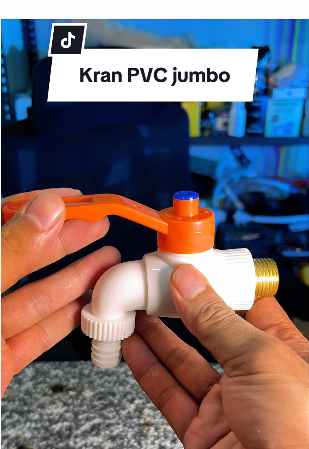 Kran PVC jumbo drat kuningan kokoh tidak ada hambatan air kenceng #kranpvc #kranair #krankamarmandi #kranplastik #kranairmurah 