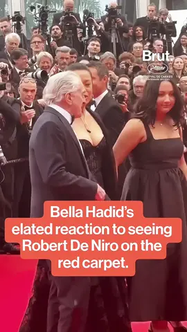 The reaction 🌹✨ #redcarpetlooks #bellahadidedit #cannesfilmfestival2025 #fyp #viral