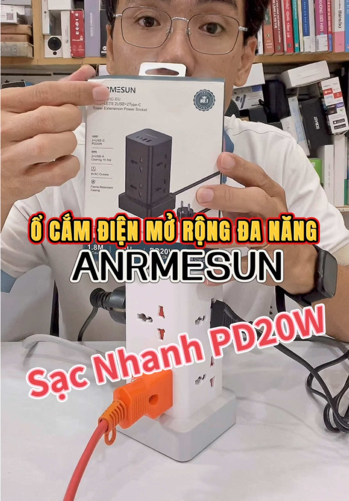 Ổ Cắm Điện Đa Năng ANRMESUN Tích Hợp Sạc Nhanh Thích Hợp Cho Gia Đình Và Văn Phòng📦 #ocamdien #ocamdiendanang #ocamdienmorong #thietbidien #tet2026 