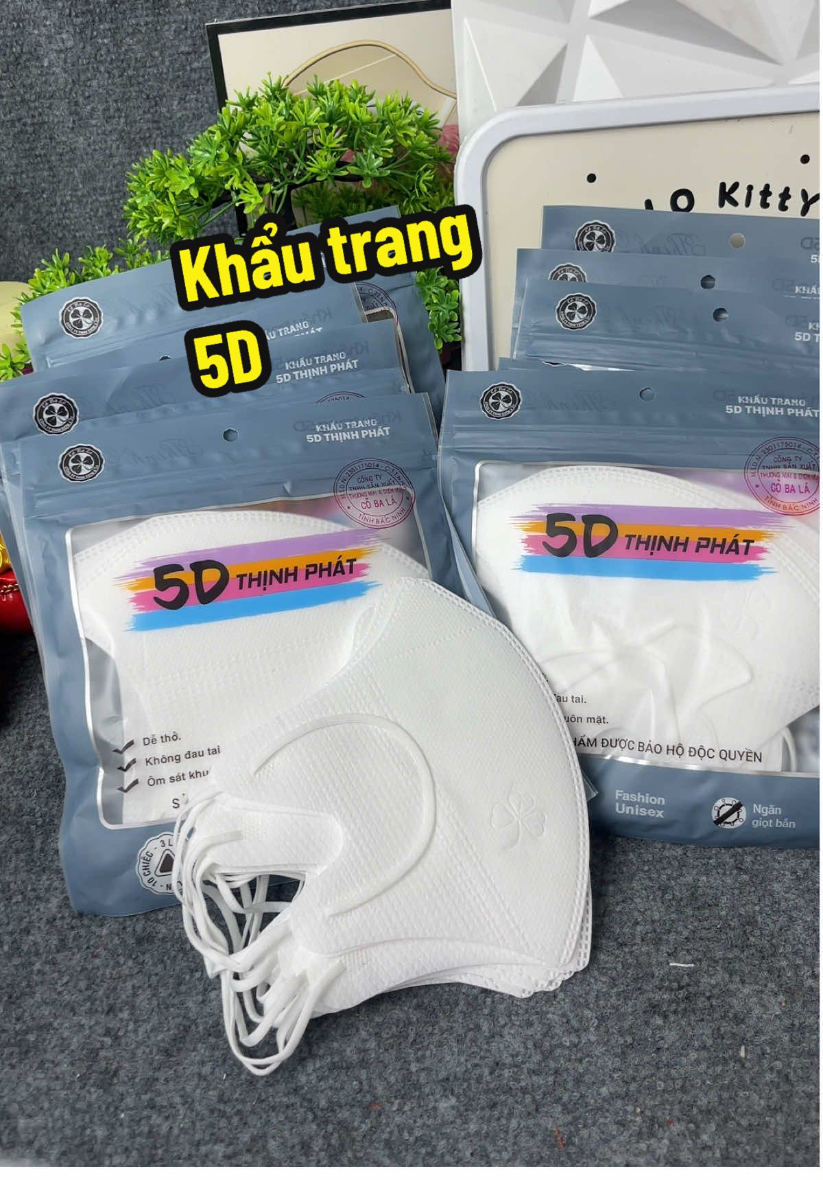 Khẩu trang thịnh phát, 3lớp dây đeo mềm mại k đau tai#khautrang #thinhphat#hiensu  