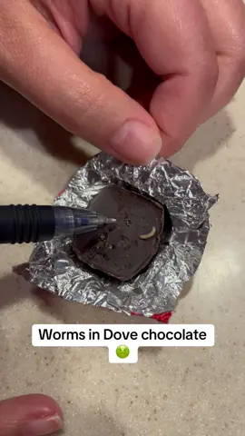 Found this in our candy 🤢🤢🤢 #dovechocolate 