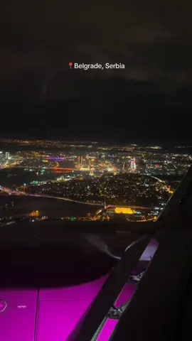 🛬🌃🩵 #serbia #balkan #plane #fly #travel 
