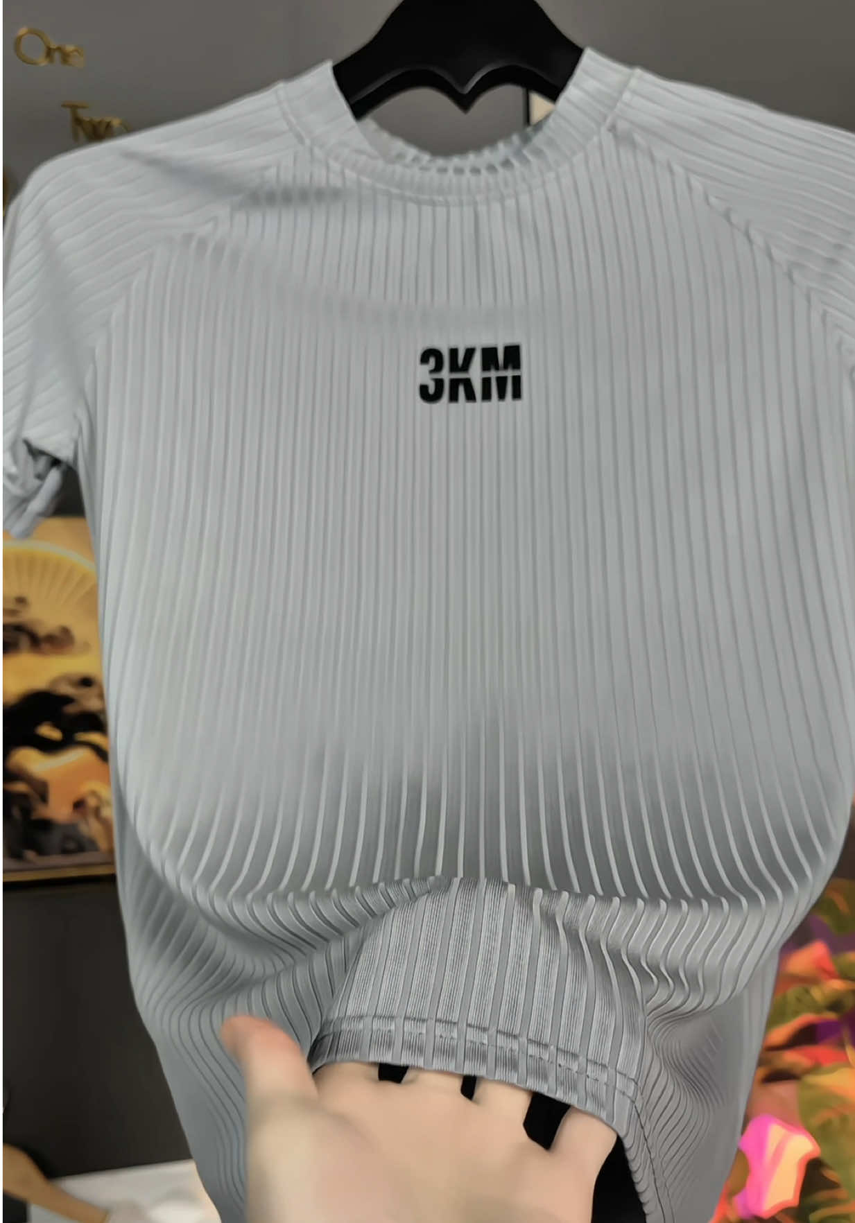 [COMBO 2 ÁO]Áo cộc tay thun gân in nổi 3KMEN co giãn 4 chiều#xuhuong #viralvideo #aothunnam #aothunnamnu #aothun 