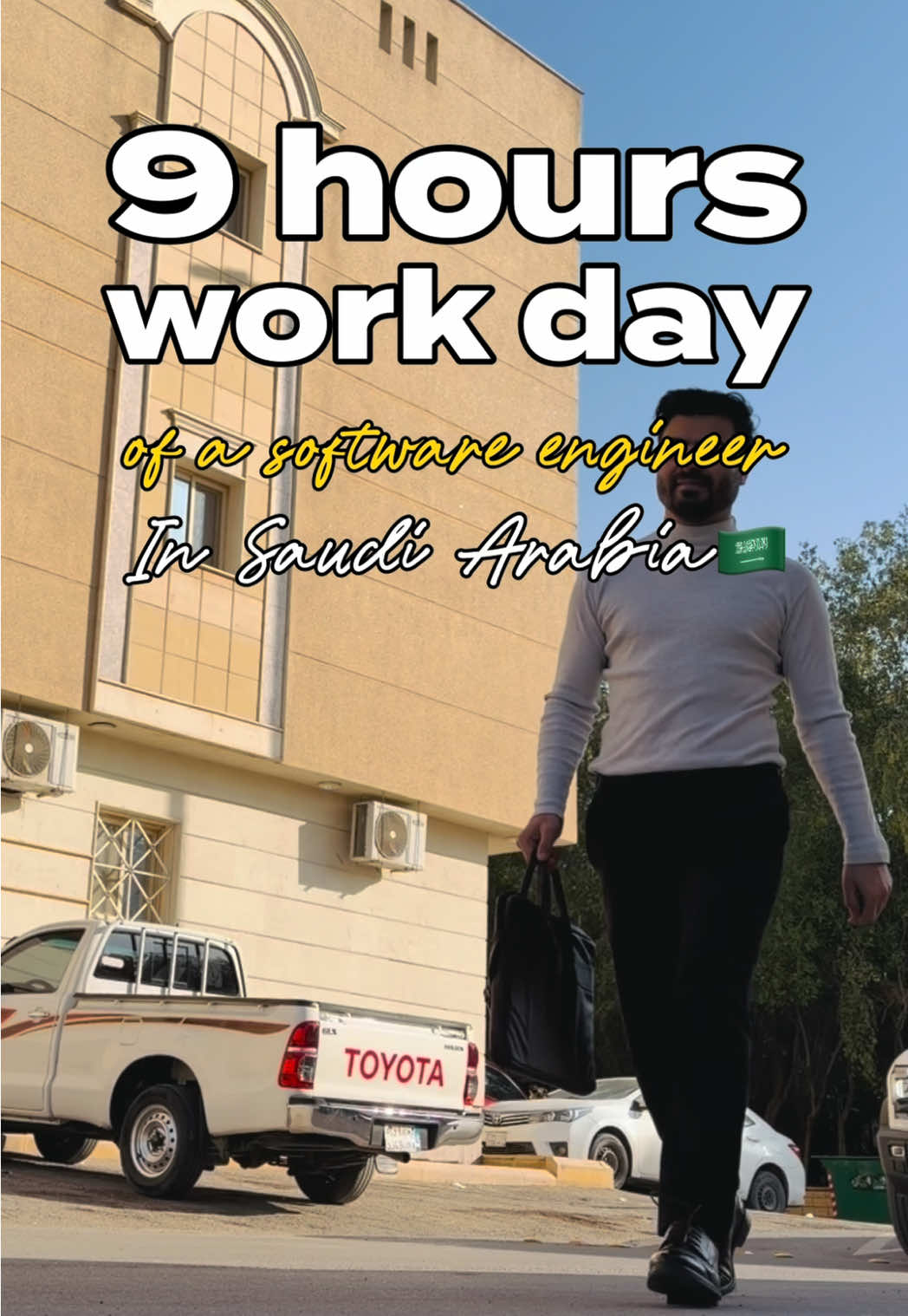 Ever wondered how a software engineer’s workday looks in Saudi Arabia🇸🇦? Here’s a realistic breakdown 👇 ☀️ 9:00 AM – checkin to office 🧑‍💻 9:15 AM – Daily stand-up with team (on-site + remote) 🧠 9:45 AM – quick breakfast time ☕ 10:00 AM – back to work (jira tickets, collab with dev team, design exploration, team discussions) 🕌 1:00 PM – Dhuhr prayer + lunch break 💻 2:00 PM – Deep focus work / testing / deployments 🤝 4:30 PM – Client or stakeholder updates 🚶 6:00 PM – Log off & head home (work-life balance matters) Tech jobs in Saudi Arabia are growing fast, with good salaries, tax-free income & career stability 🚀 Follow for real KSA work life, salaries & expat tips 🇸🇦 #foryoupage #worklife #corporatelife #الرياض #سعودي 