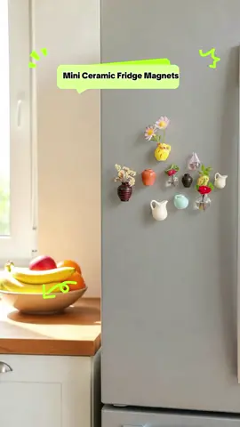 Mini Ceramic Design Fridge Decorating Magnet Set of 8, Creative DIY Refrigerator Magnet for Flower Home Decoration, Stylish Kitchen Decor Accessory #homegoodsfinds🤩🤩 #homegoodsdecor #homemadechristmasornaments #muggifts #cutegardendecor #colorfulhomedecor #decorativestorage #decolurehomegoods #uniquemugs #minifridgefinds