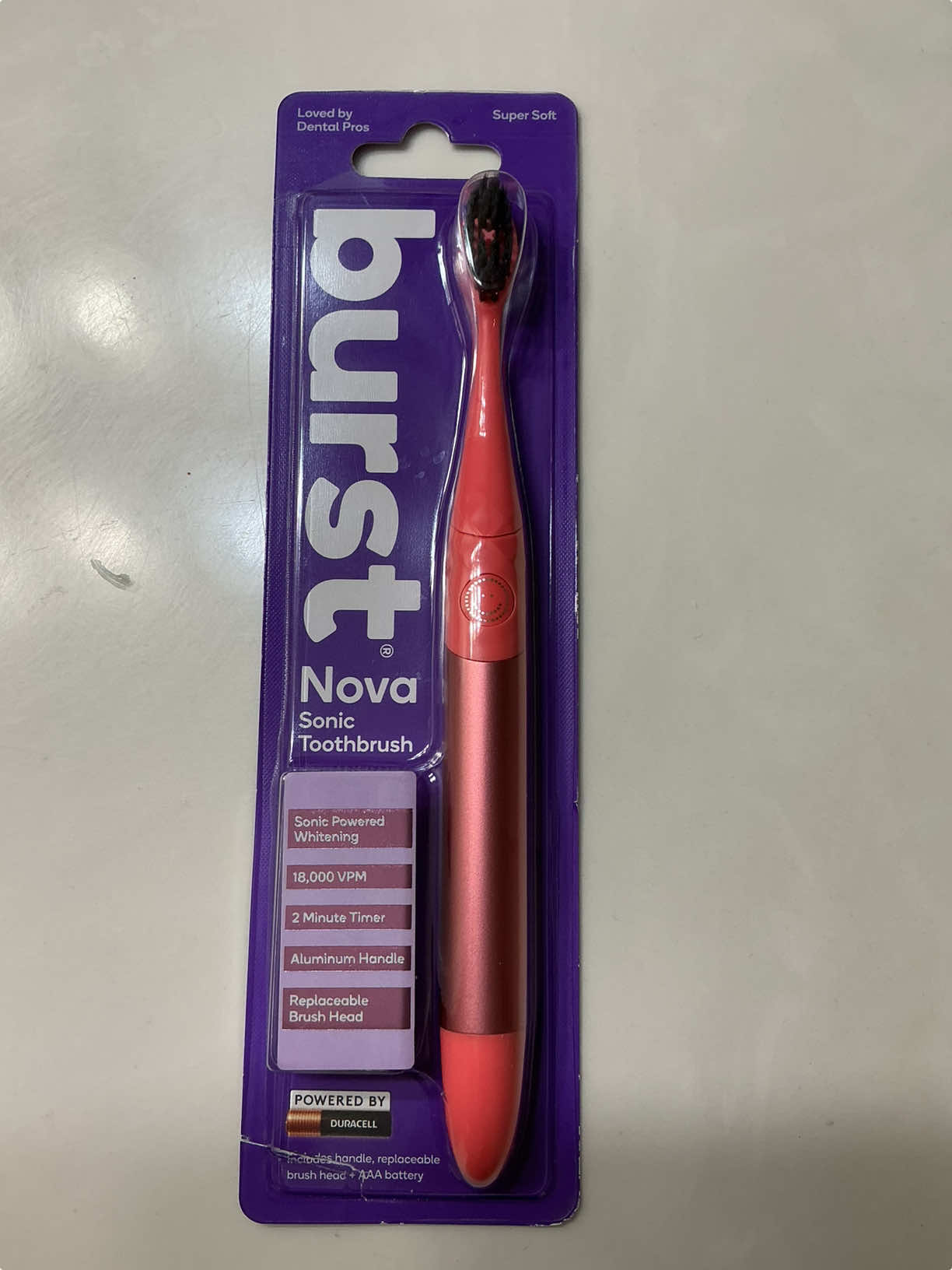 This coral pink is so cute and it’s sonic powered even comes with the battery! Grab yours while it’s on sale #toothbrush #fyp #oralhealth #tiktokmademebuyit #tiktokshop @BURST Oral Care 