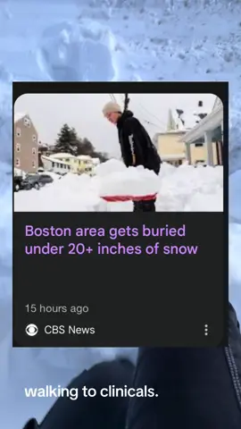 unpaid clinicals mind you  #boston #storm #clinicals #snow #hospital 