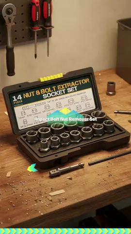 Impact Bolt & Nut Remover Set, Universal Impact Bolt and Nut Extractor Parts, Power Tool Accessories, Metal Socket Set for Mechanics #magneticscrewdriverbits #screwdriverkit #4in1wrench #harborfreighttools #impactdrill #nutdriverset #vehicletools #truckertools #hexsocketset #ratchetingwrenchset