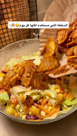 سويت سلطه لذيذذذه🤤تستاهل تجربونها قطعت السلطة بعشر دقايق مع القطاعه الرهيبه من وهلة ابتكار👌🏻@وهلة ابتكار  جودتها رهيبه وقويه وماتتعب بالتقطيع حتى تنظيفها سهل! الطريقه : خس وجزر مبشور وفلفل ملون بارد وذره وفاصوليا معلبه  الصوص: زبادي ومايونيز وصلصة التارتار وشوي ثوم اسود( اختياري) وكزبرة وعصير ليمون ورشة ملح وفلفل اسود وبابريكا  اخر طبقه بطاطس شرايح تبلتها بزيت زيتون وملح وفلفل اسود وبابريكا وقليتها بالقلايه الهوائية#مرام_خالد #وصفات_طبخ_سهله #وصفات_رمضانيه #وصفات_سريعة #جوع_اخر_الليل 