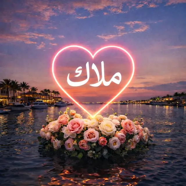 تصميم اسم ملاك 