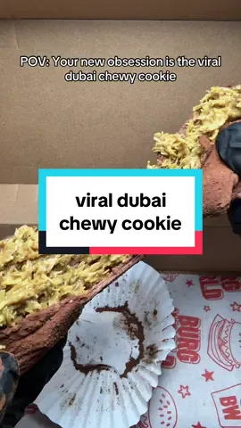 Our new obsession is the Viral Dubai chewy cookie. It’s like a moochi like texture on the outside and crunchy Dubai filling. Who’s tried it?  #fyp #viral #viraldubaichewycookie #foryou #goldcoast