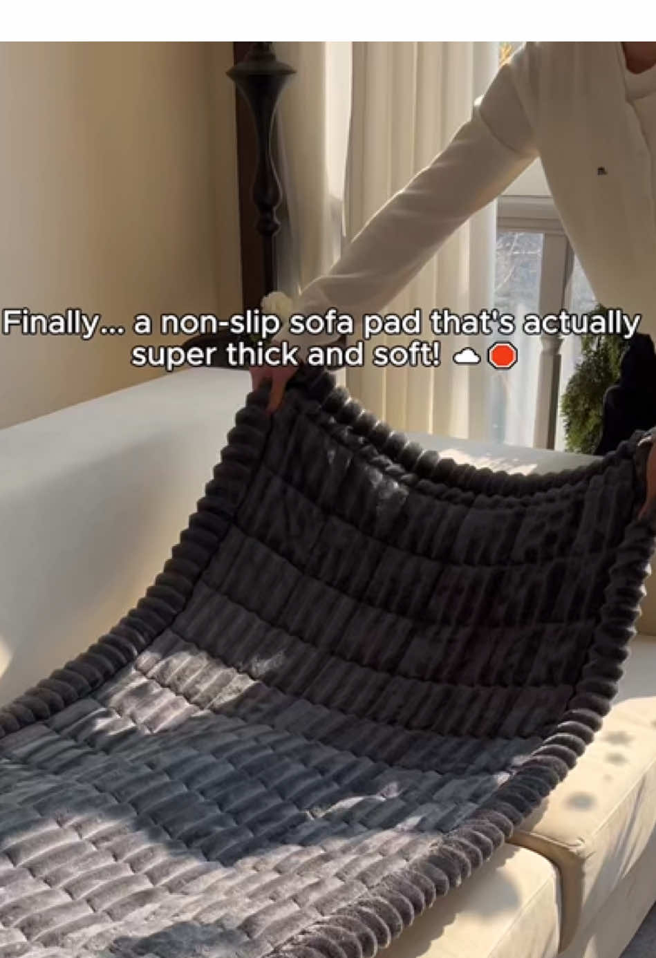 Tell me I’m not the only one who fixes the couch cover 50 times a day…😩 #sofacover #sofacovers I’m #spotlightfinds #fyp #newyearnewme 