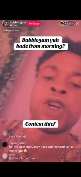 Chrat yuh hear 👂🏽 weh bubblegum seh 😂😂😂#viral #viral_video #candysounds #bubblegum #viral 
