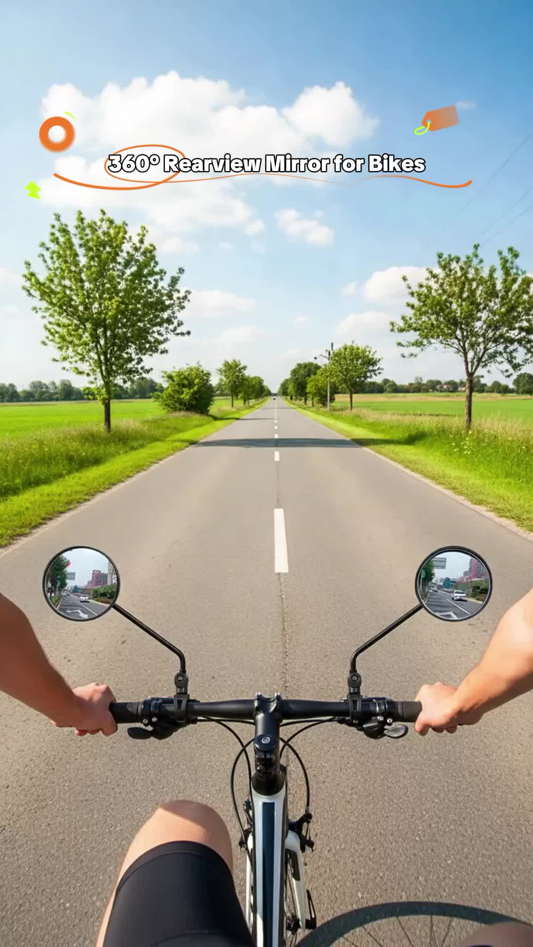 Bicycle Rearview Mirror 360 Degree Rotation Auxiliary Convex Mirror Handlebar Mount Cycling Bike Rear View Mirrors 