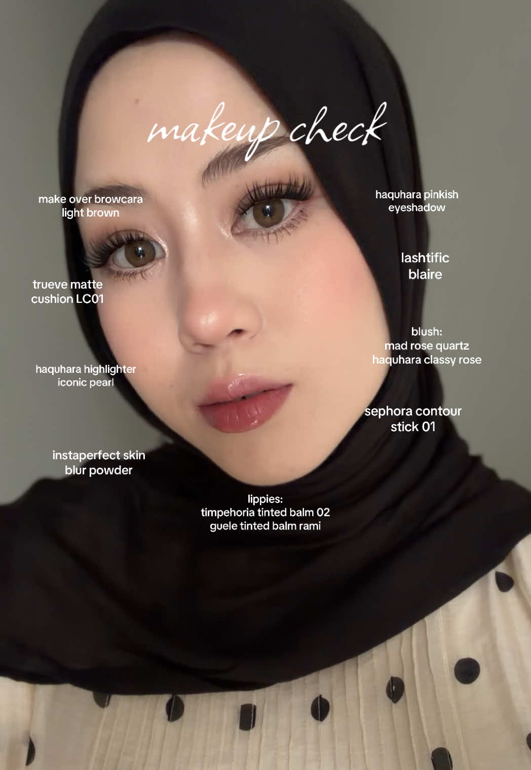 jarang bgt makeup semi bold + hijab hitam tapi ternyata oke juga! #makeupcheck #makeup 