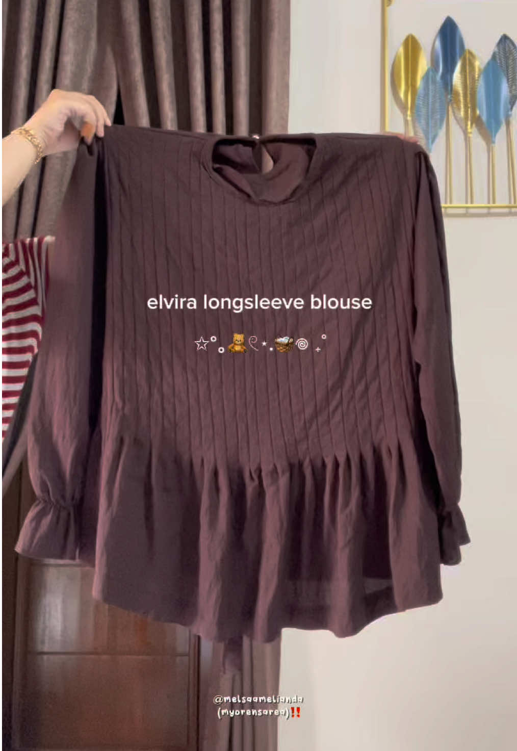 cakep bangett sih ini guys, warna brown gini bikin keliatan cerah #blouse #atasanwanita #blousemurah #blousecantik #blouselucu 