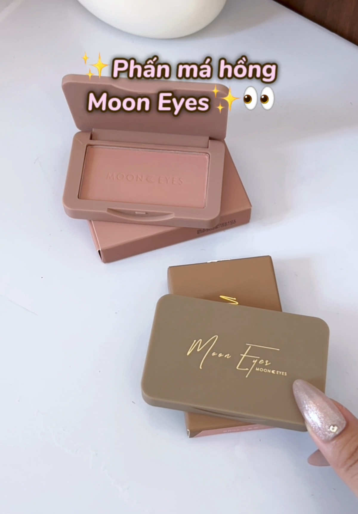 Phấn má hồng Mooneyes siêu xinh, nhiều màu mà giá siu 🌰#xuhuong #reviewmipham #phanmahong #viral #mooneyes 