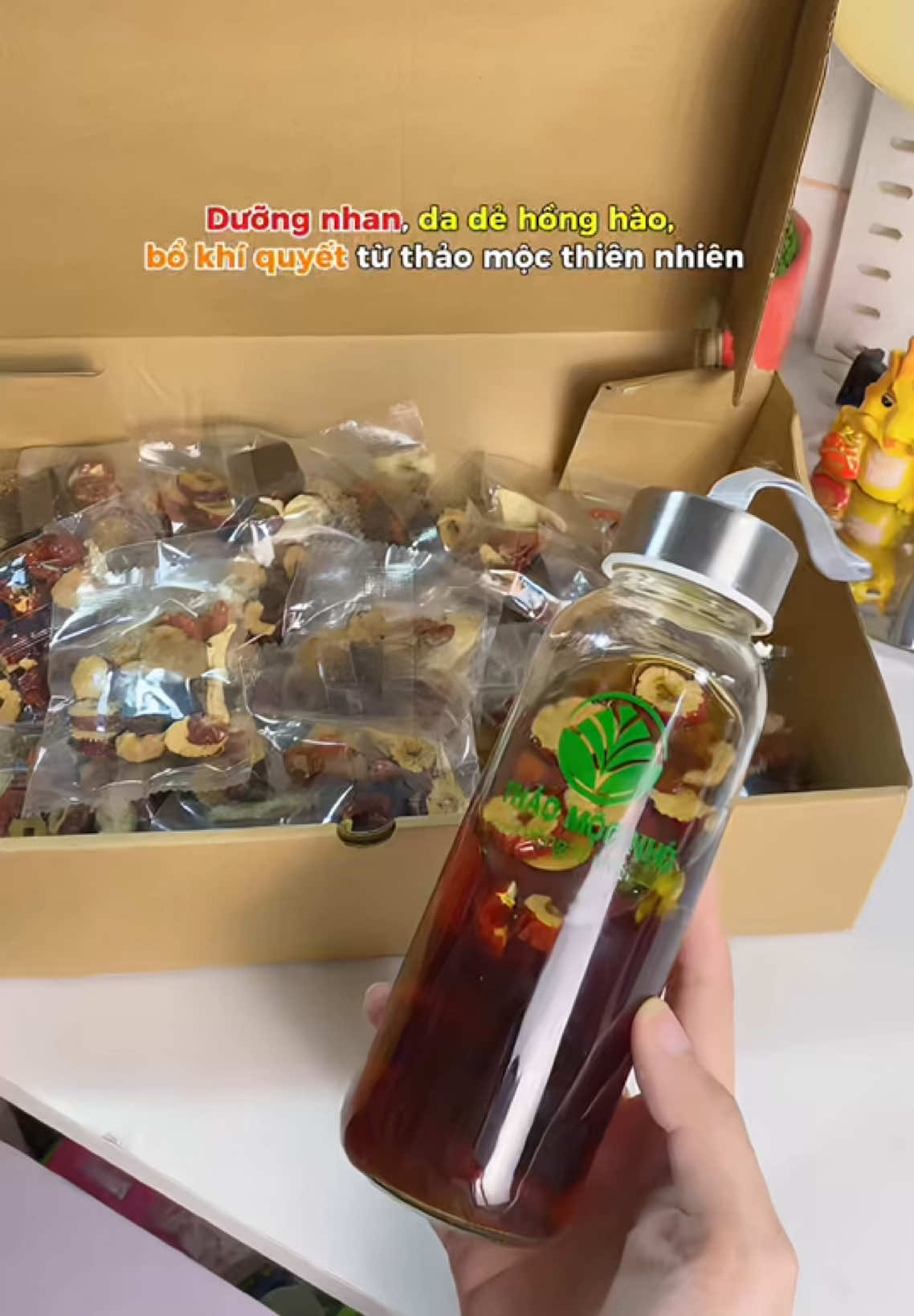 Dưỡng nhan bổ khí quyết từ bên trong #review #trarungduongnau #bokhihuyet #duongnhan 