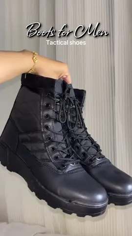 Tactical steel toe, non slip combat, high cut shoes for men. #shoes #combat #tacticalshoes #ridingboots #boots 