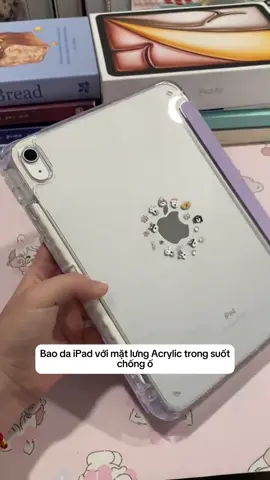 Bao da iPad với mặt lưng Acrylic trong suốt, chống ố, có nắp gập đa năng. #baodaipad #opipad #vobaoveipad #baodaipadacrylic #xuhuong 