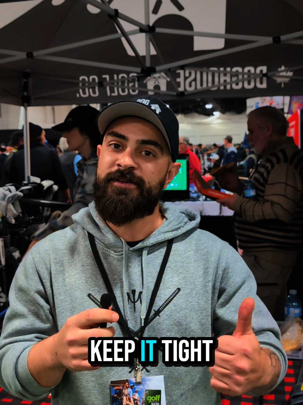 a couple questions with @DogHouse Golf Co. at the #torontogolfshow #keepittight #golftok #customgolf #golf 