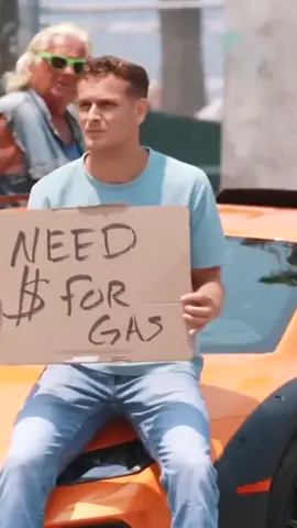 Rich Guy Stranded Without Fuel! #RichLife #Stranded #MoneyCantBuyThis #ViralMoment