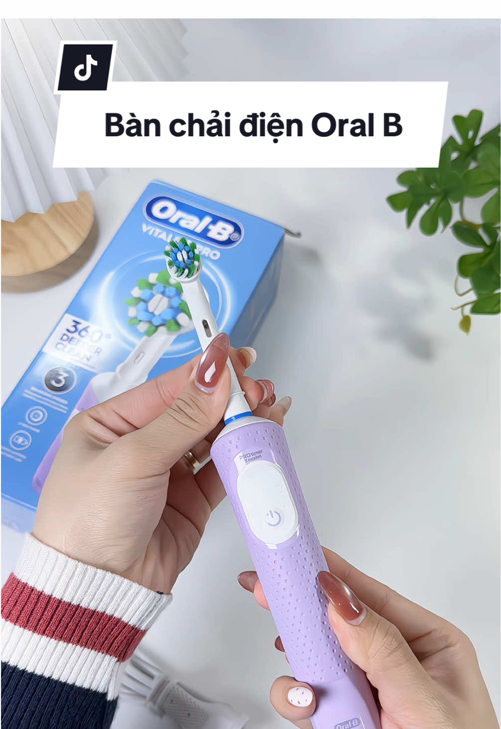 Dùng bàn chải điện xong sạch không muốn chuyển sang dùng bàn chải thường nữa luôn #banchaidien #banchaidanhrangdien #oralb #chamsocrangmieng #mebeerriviuuu 