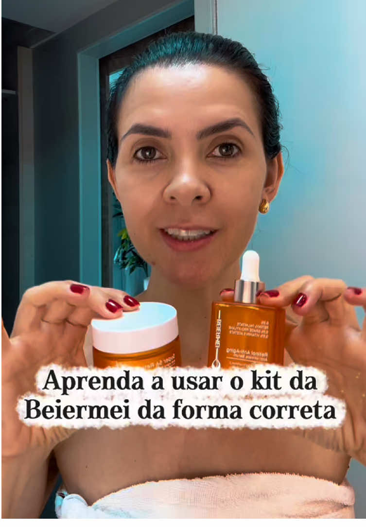 Aprenda a usar o kit da Beiermei da maneira correta.  #botox #cremefacial #retinolskincare #skincare #beiermei 