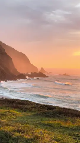 Picturesque view of southern Oregons coast.    #boat #cliffs #sunsets #oceans #picturesque 