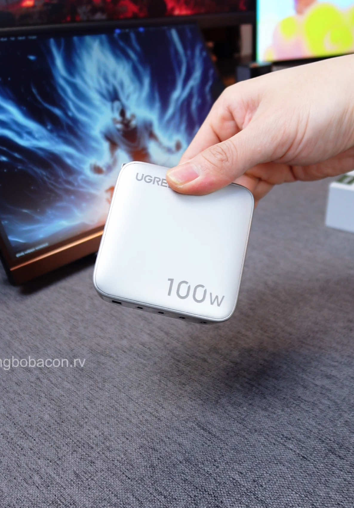 Củ sạc nhanh 100W Ugreen, 5 cổng sạc, màn hình hiển thị công suất sạc #ongbobaconreview #LearnOnTikTok 