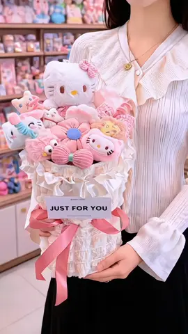 💖 Bó hoa gấu bông Hello Kitty – Nhìn là yêu, tặng là đổ! #quatangnguoiyeu #hoagaubong #xuhuong 