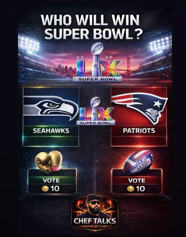 Who you got? what’s on the menu? Comment below ⬇️ #SuperBowl #fyp #seahawks #patriots #nfl