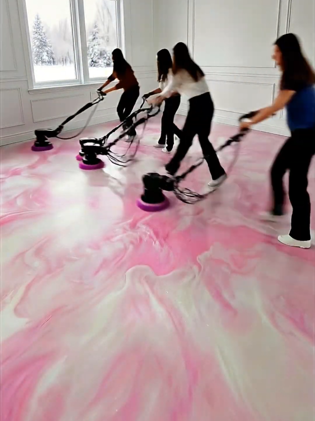 Most Beautiful Pink Epoxy Bedroom Floor Design #epoxy #interiordeaign 