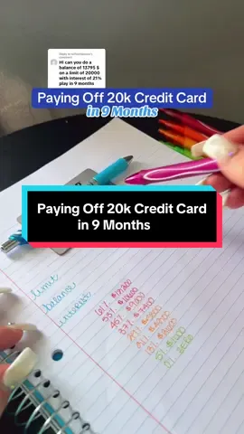 Replying to @sofiechiasson if you want to pay off this credit card in 9 months, this is one way you can plan to do it! #credit #score #tips #creditcard #card
