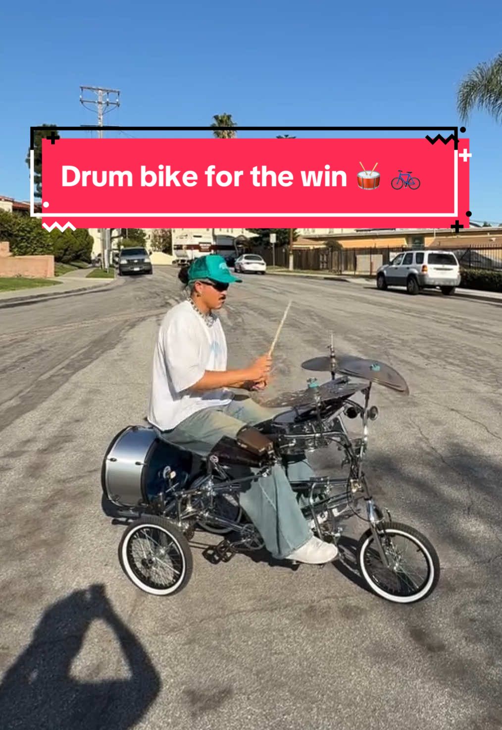 Drum bike for the win 🥁 🚲  Via: IG/undecidedfuture