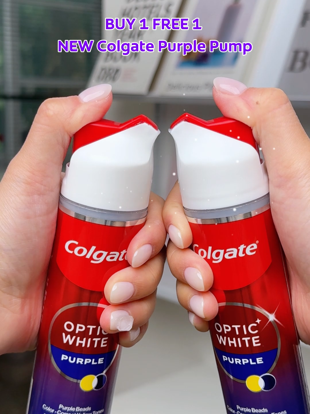 Upgrade to the pump. Upgrade your smile. 🆙💜 #ColgateOpticWhite #ColgatePurple #PurplePump