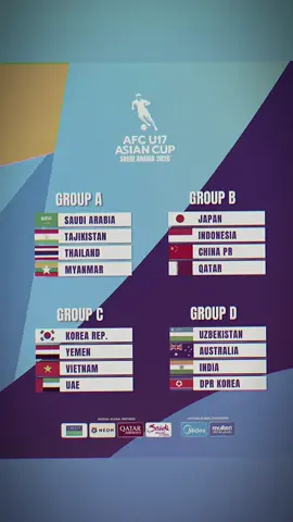 : Theo kết quả bốc thăm VCK Giải bóng đá U17 Châu Á Saudi Arabia 2026, đội tuyển U17 Việt Nam nằm ở bảng C cùng Hàn Quốc, UAE và Yemen. Giải đấu dự kiến diễn ra tại Saudi Arabia từ ngày 7/5 đến 24/5/2026.  #VFF #U17VietNam🇻🇳❤️‍🔥 #BongDaVietNam #CauThuBongDa #U17ChauA