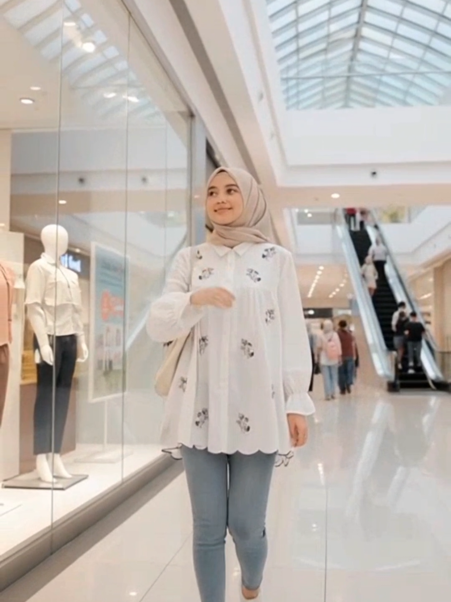 AMEL KEMEJA BORDIR RAYON TWILL #kemejawanita #atasanwanita #ootdfashion #fashionhijabstyle 