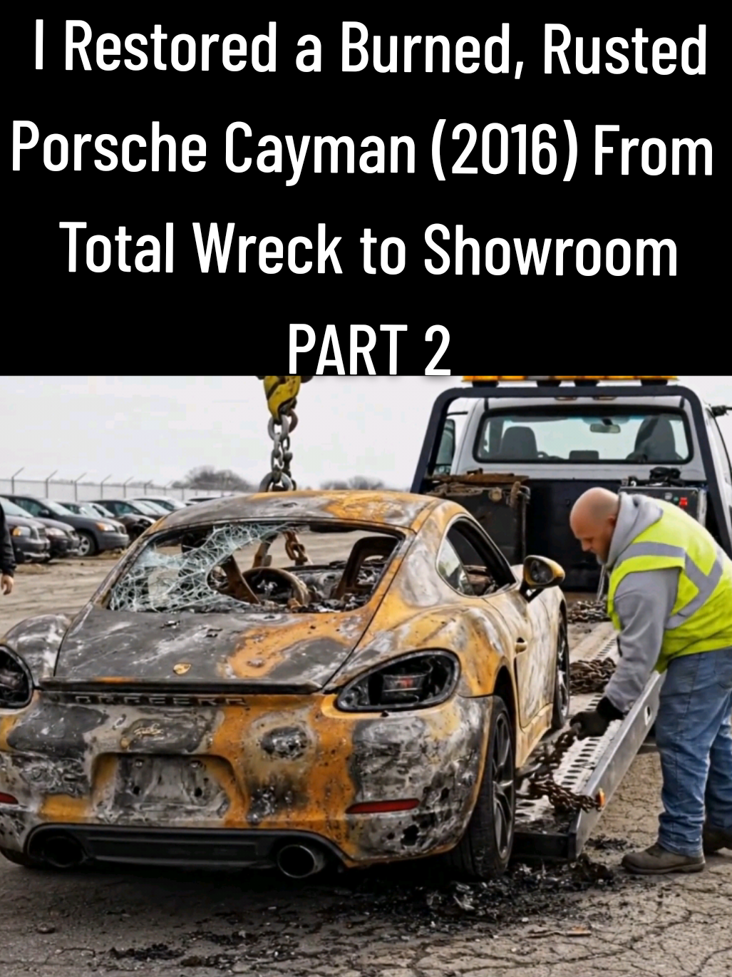 ASMR Car Restoration: I Restored a Burned, Rusted Porsche Cayman (2016) From Total Wreck to Showroom #carrevivalhub #carrestoration #carrepair #porschecayman #carsoftiktokcontest 