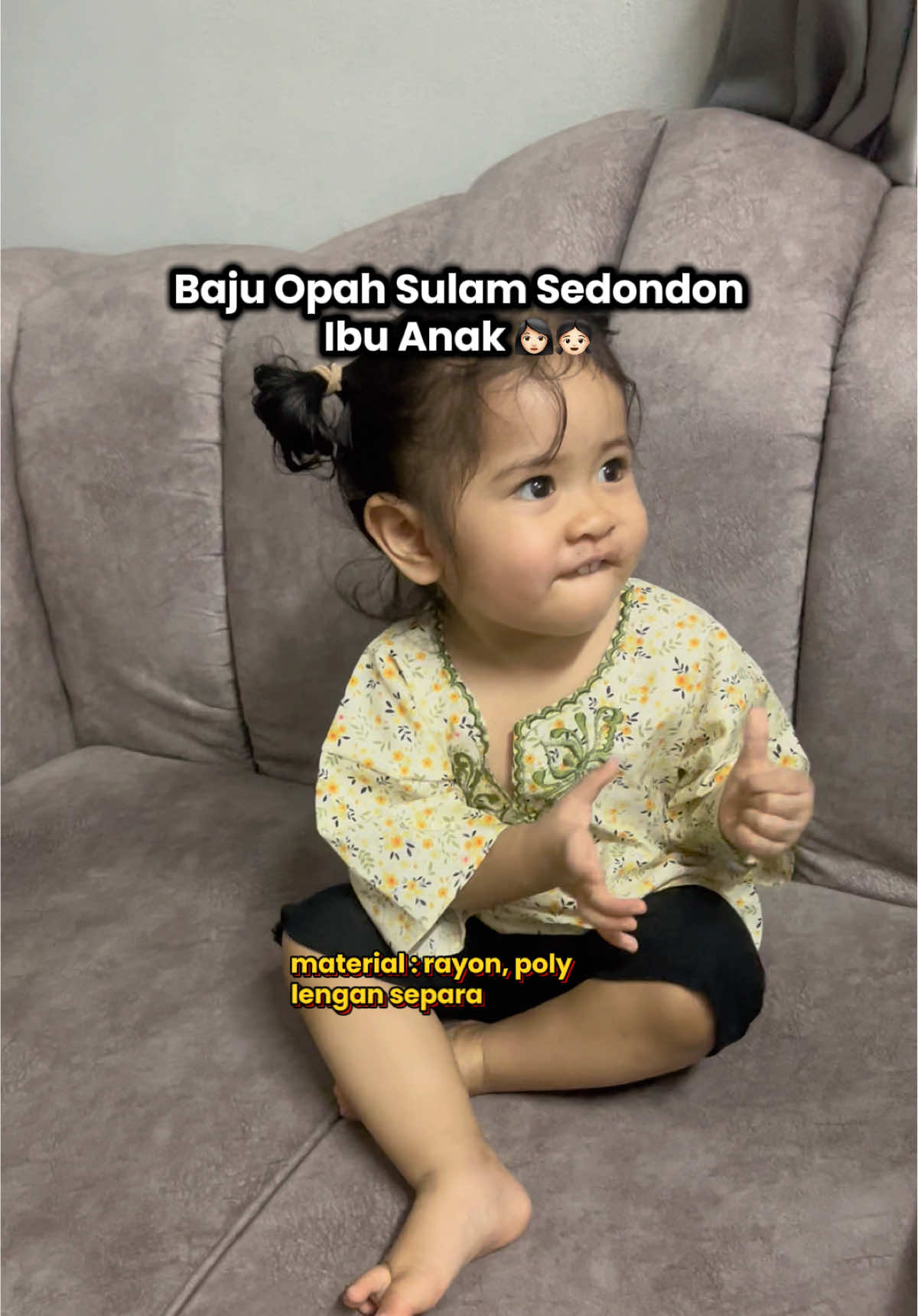 Baju kedah bersulam lawa sangat yang ni😍 #bajuopah #bajukedah #bajuopahbaby 