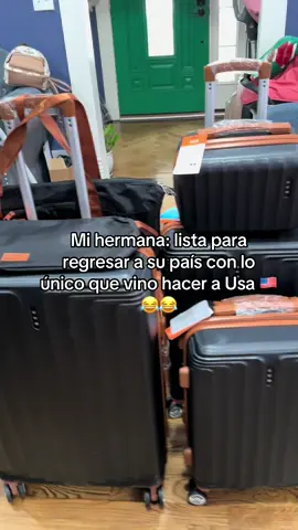 Mi hermana lista para regresar a su país con lo único que vino hacer en usa 🇺🇸 #tiktokshop #viaje #devueltaacasa 