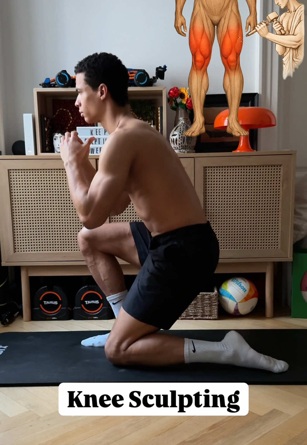 KNEES SCULPTING ⚒️  This routine improves knee stability, strengthens the surrounding muscles, and enhances mobility so your joints move smoothly and confidently. Keep Sculpting 🙏🏾🔥 #kneeworkout #kneestrength #kneemobility #jointhealth #keepsculpting