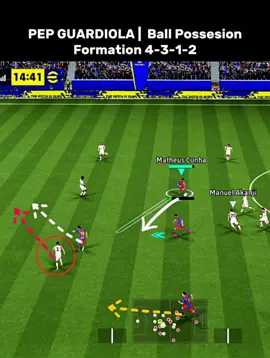 Pep tactics in Efootball💯 #Efootball #PepStyle #TikiTaka #PossessionGame #EfootballTiktok