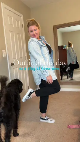 Trying to put myself together even on the days we don’t do much 💙 #momtok #sahm #OOTD #comfy 