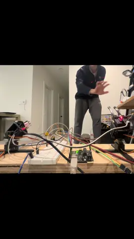 added laser to projectile mount in order to get a better look at accuracy, still work to be made / also some weird gimbal locking going on #artificialintelligence #programming #robotics #drone #python 