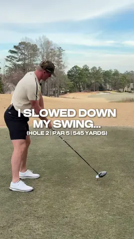 Okay yall convinced me… finally played a full round with more tempo and a slower swing. I can’t wait for yall to see the results… #golf #fyp 