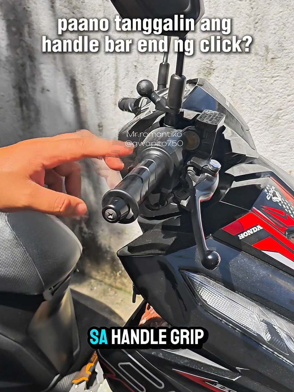 TOTURIAL KONG PAANO TANGGALIN ANG BAR END NG HONDA CLICK #paanotanggalinangbarendngclicknastock#paanotanggalinangbarendngclick125#barendremovaltoturial#paanotanggalinangbarendngclick#paanotanggalinangbarendngclickv3