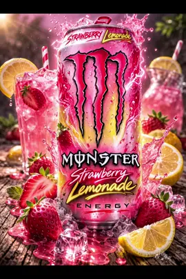 Strawberry lemonade monster  #monster #energydrinks #ai #Ai #fypシ 