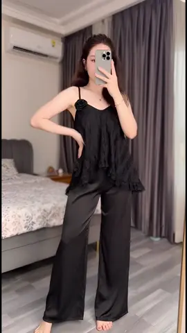 Bộ lụ 2 dây chất liệu voan phối lụa có lót #thoitrangnu #xuhuong #doboxinh 